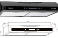 Máy hút mùi Binova BI-23-GT-06 thiết kế cổ điển, lắp âm tủ gọn gàng và sang trọng