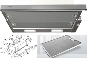 Máy hút mùi Bosch DFT93CA51M Serie 2 chất lượng tuyệt vời, tính năng vượt trội