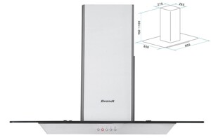 Máy hút mùi Brandt BHI1944IX thiết kế sang trọng, công năng nổi trội