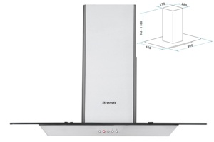 Máy hút mùi Brandt BHI1944IX thiết kế sang trọng, công năng nổi trội