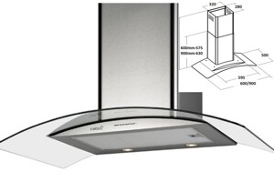Máy hút mùi Cata Gamma VL3 60 Glass công nghệ hiện đại, tính năng thông minh