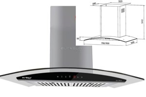Máy hút mùi Eurosun EH-70K35 thiết kế ấn tượng, công nghệ tiên tiến