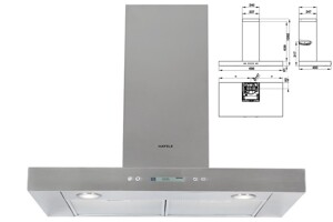 Máy hút mùi Hafele HH-WI70C thiết kế sang trọng, công suất mạnh mẽ