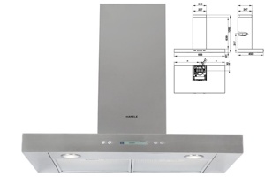 Máy hút mùi Hafele HH-WI70C thiết kế sang trọng, công suất mạnh mẽ