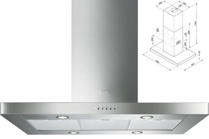 Máy hút mùi Hafele Smeg KI90XE 536.84.628 mang đến không gian bếp sạch thoáng tức thì