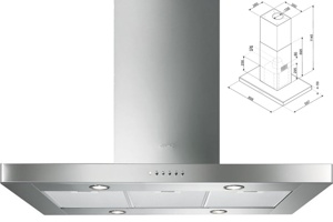 Máy hút mùi Hafele Smeg KI90XE 536.84.628 mang đến không gian bếp sạch thoáng tức thì