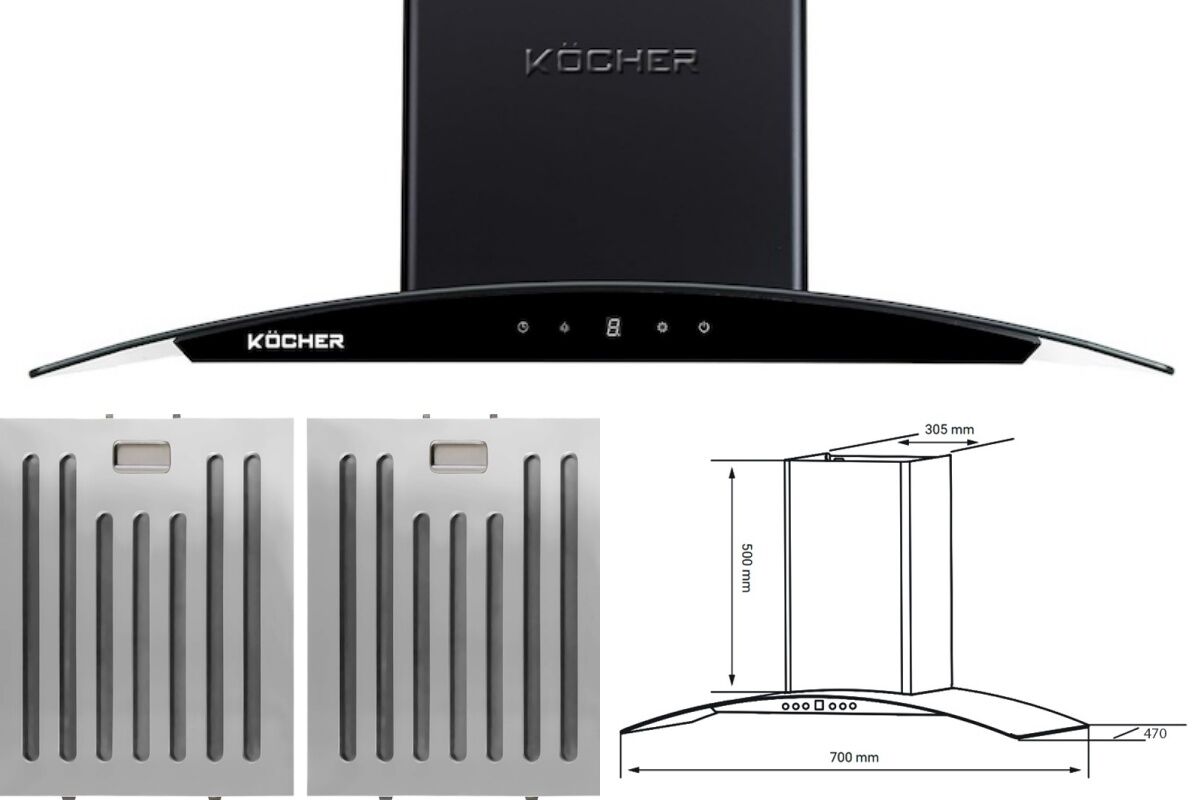 Máy hút mùi Kocher K-228BL giúp đánh bay mọi mùi khó chịu