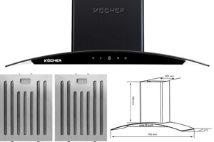 Máy hút mùi Kocher K-228BL giúp đánh bay mọi mùi khó chịu