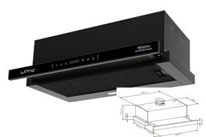 Máy hút mùi Latino LT-AT700 Touch nâng cao hiệu quả khử mùi cho gian bếp