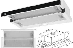 Máy hút mùi Lorca TA-3005C-70 ẩn mình tinh tế, hút mùi cực đỉnh