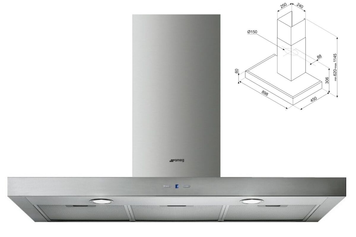 Máy hút mùi Smeg KAT900HXE 536.84.279 vẻ đẹp hiện đại cho căn bếp của bạn