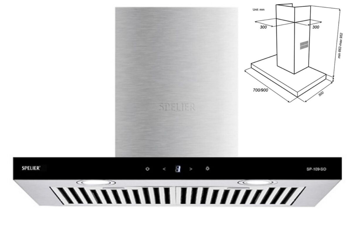 Máy hút mùi Spelier SP 109SO/90 thiết kế hiện đại, công nghệ vượt trội