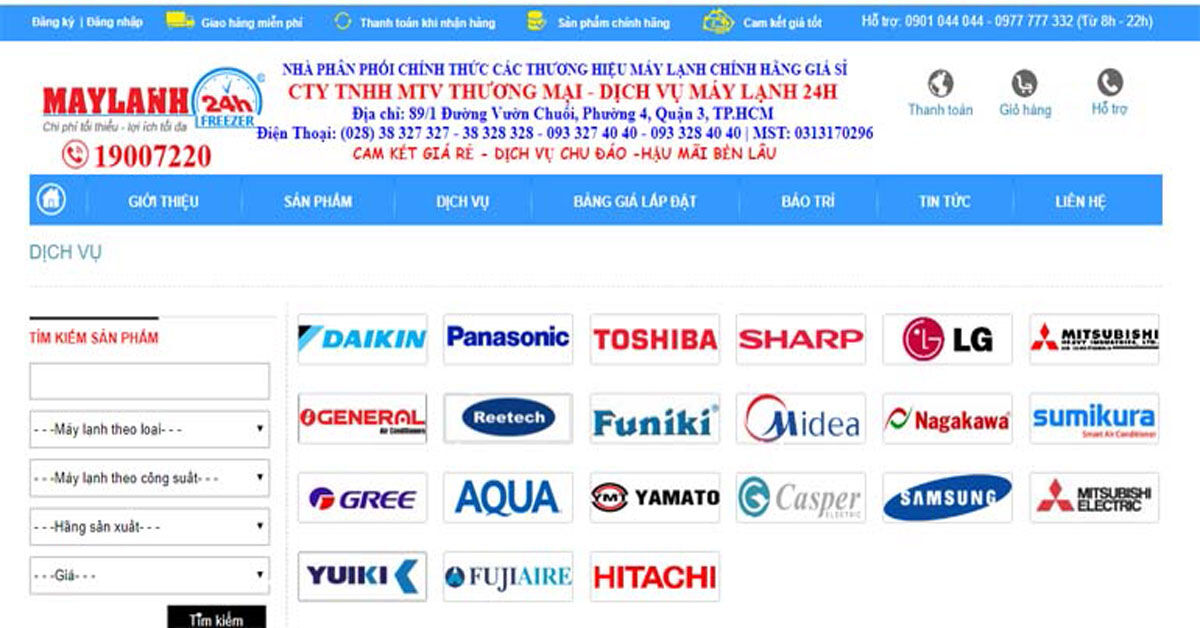 Máy Lạnh 24h - Nhà cung cấp máy lạnh giá rẻ nhất