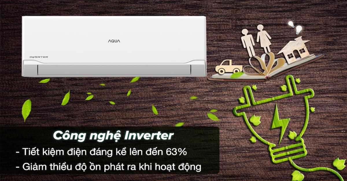 Máy lạnh Aqua inverter 1hp AQA-RUV10RB có tiết kiệm điện không?