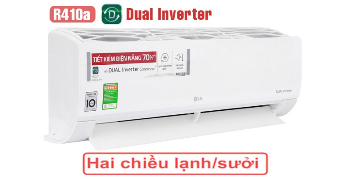 Máy nén Dual Inverter Compressor trên điều hòa LG 18000btu 2 chiều B18END có tác dụng gì?