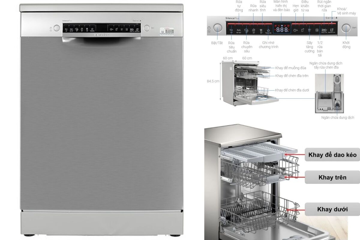 Máy rửa bát Bosch Serie 4 SMS4HMI07E giải pháp hoàn hảo cho việc rửa bát