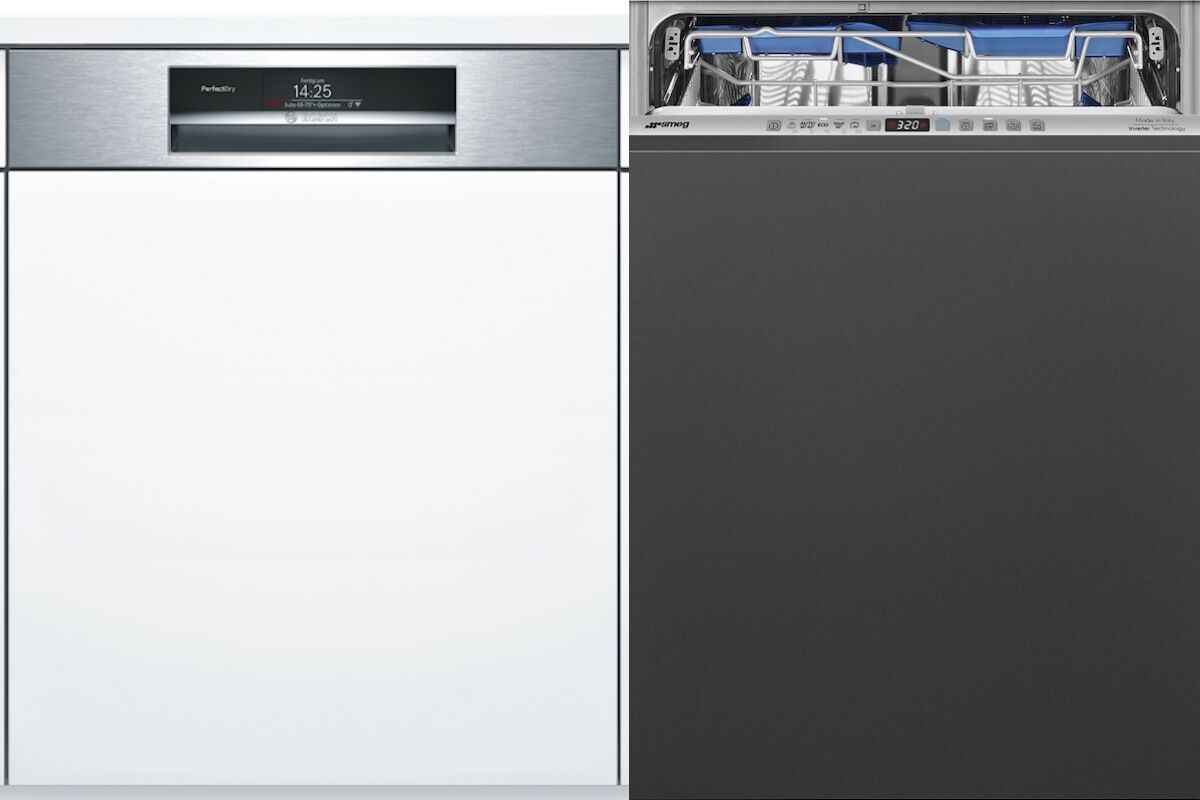 Máy rửa bát Bosch SMI88TS36E và Smeg STL323BL trợ thủ hoàn hảo cho bếp hiện đại