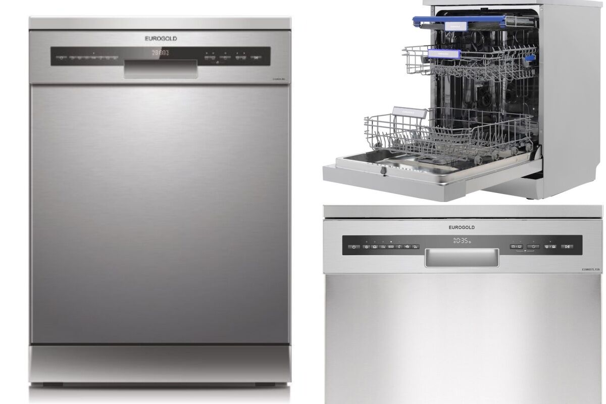 Máy rửa bát Eurogold EUW85TL15S 14 bộ bát đĩa sạch bong kin kít chỉ sau một lần rửa!