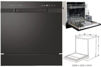 Máy rửa bát Eurogold EUW60TL10B vệ sinh 10 bộ bát đĩa siêu tốc, tiết kiệm 50% điện năng