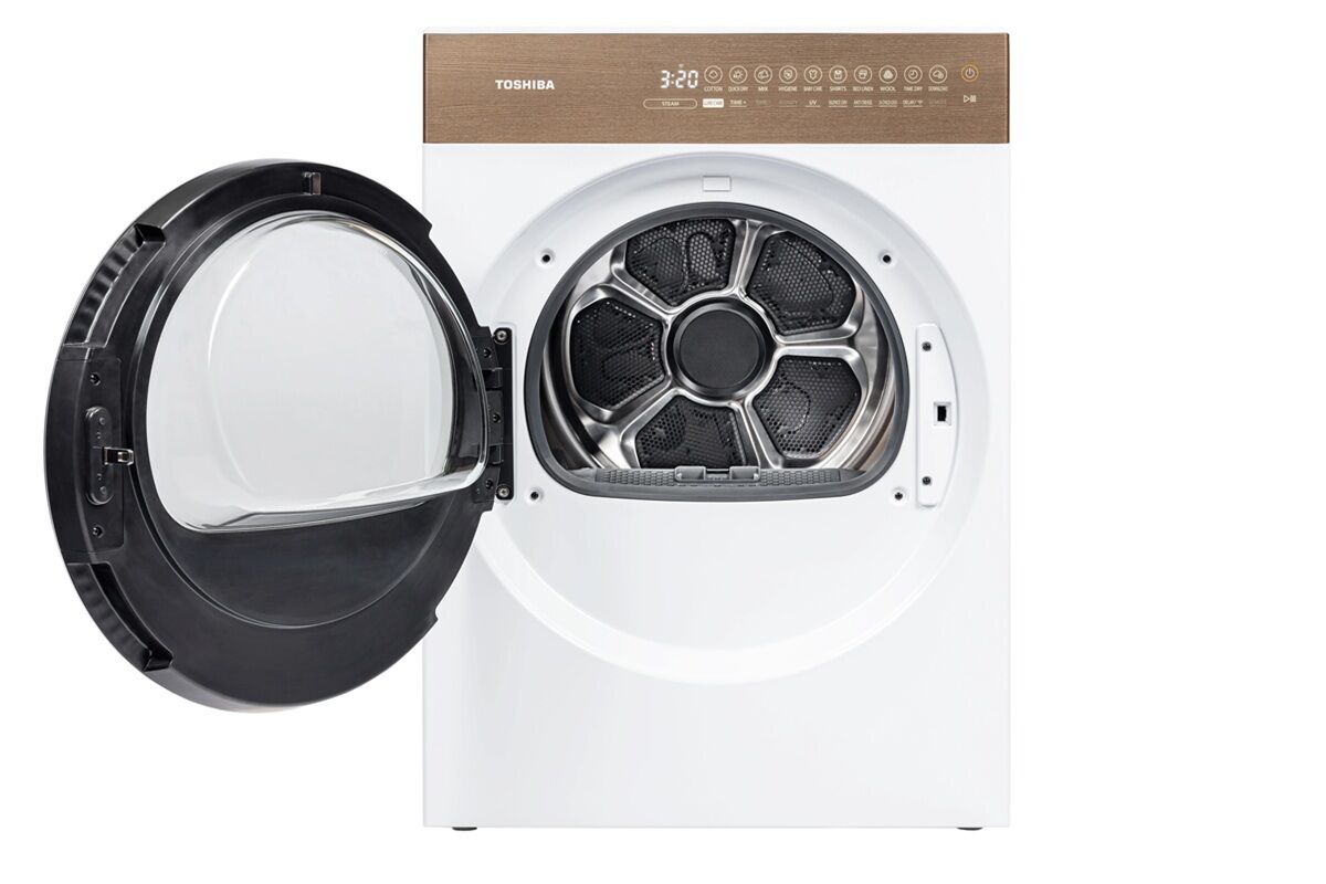 Máy sấy bơm nhiệt Toshiba Inverter 8 Kg TD-T37BS90HWV(WT) giảm nửa giá, chất Nhật hiện đại