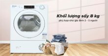 Máy sấy Candy CSO C8TE-S 8kg sở hữu công nghệ sấy ngưng tụ hiện đại