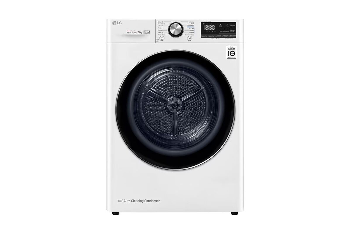 Máy sấy LG DVHP09W giảm còn từ 8 triệu đồng, tiết kiệm điện và bảo vệ vải tốt