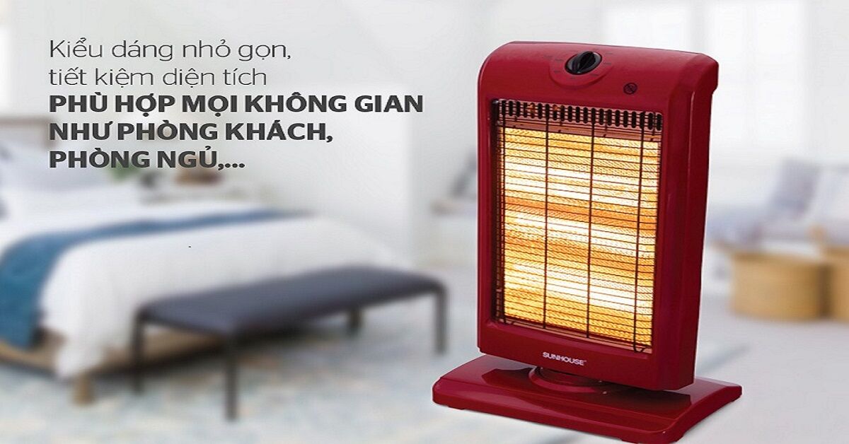 Máy sưởi Sunhouse SHD7021 máy sưởi halogen 3 bóng có nên sử dụng?