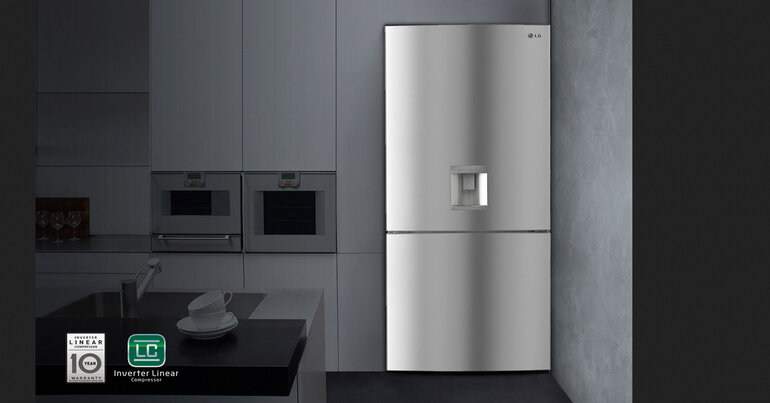 Tủ lạnh LG ngăn đá dưới với thiết kế ngăn mát ngang tầm mắt