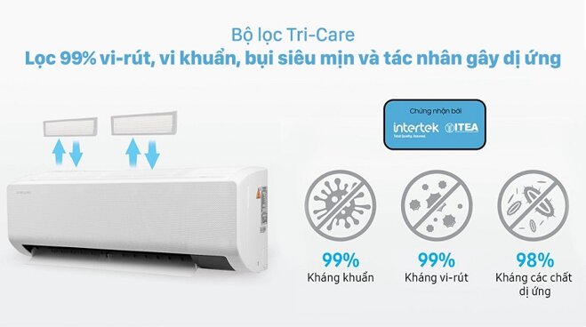 điều hòa Samsung Wind-Free Inverter 1 HP AR10TYGCDWKNSV