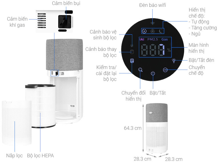 Máy lọc không khí inverter Philips AC3033/10