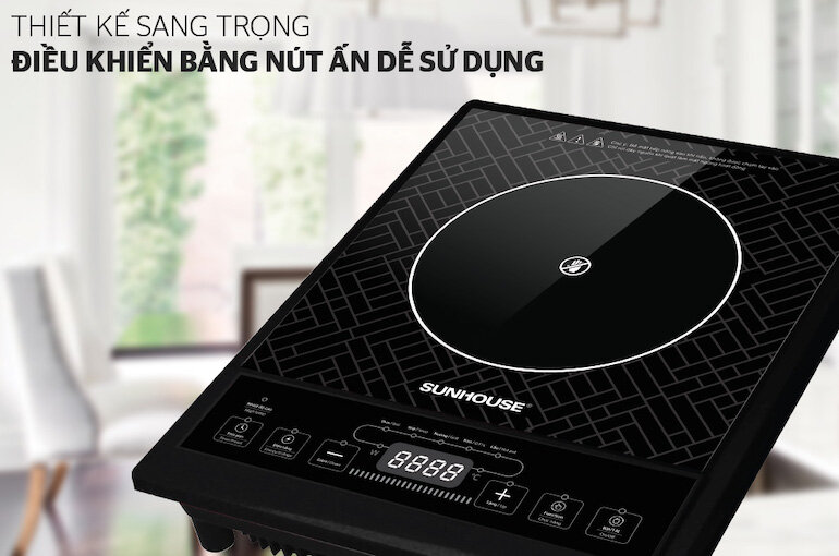 Bếp Sunhouse shd6011 sở hữu thiết kế sang trọng 