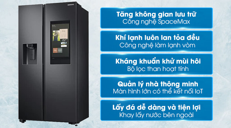 Các tính năng và công nghệ của tủ lạnh Samsung SBS Inverter 595l RS64T5F01B4/SV