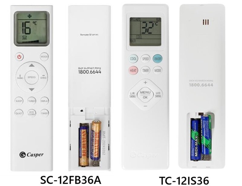 so sánh điều hòa Casper SC-12FB36A hay TC-12IS36 chế độ làm mát