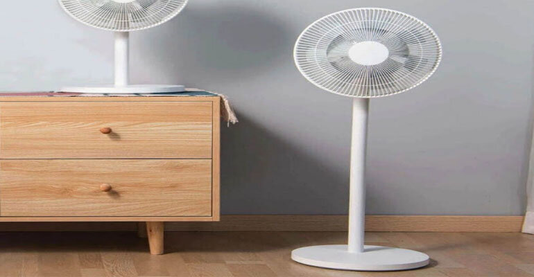 Xiaomi Smart Standing Fan sử dụng động cơ DC không chổi than hiện đại quạt tích điện Xiaomi Smart Standing Fan