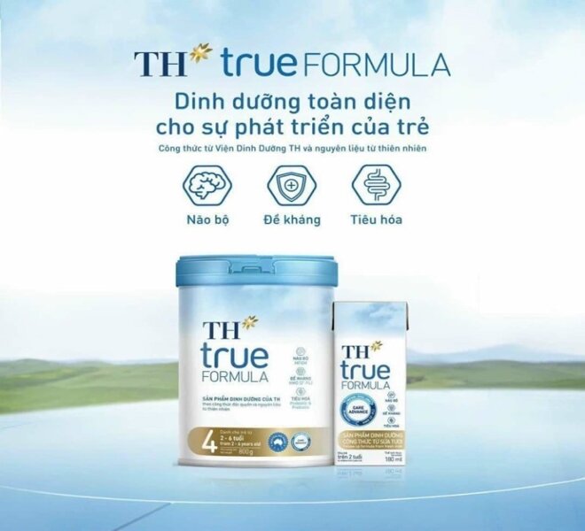 Sữa dinh dưỡng TH True Formula 4 thuộc tập đoàn TH