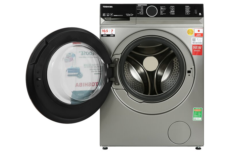 Máy giặt sấy Toshiba 10.5kg TWD-BM115GF4V(SK) giá chỉ 9 triệu đồng mà hội tụ toàn tính năng hiện đại