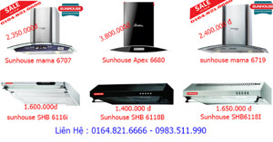 Mua máy hút mùi Sunhouse ở đâu giá rẻ, uy tín nhất tại Hà Nội