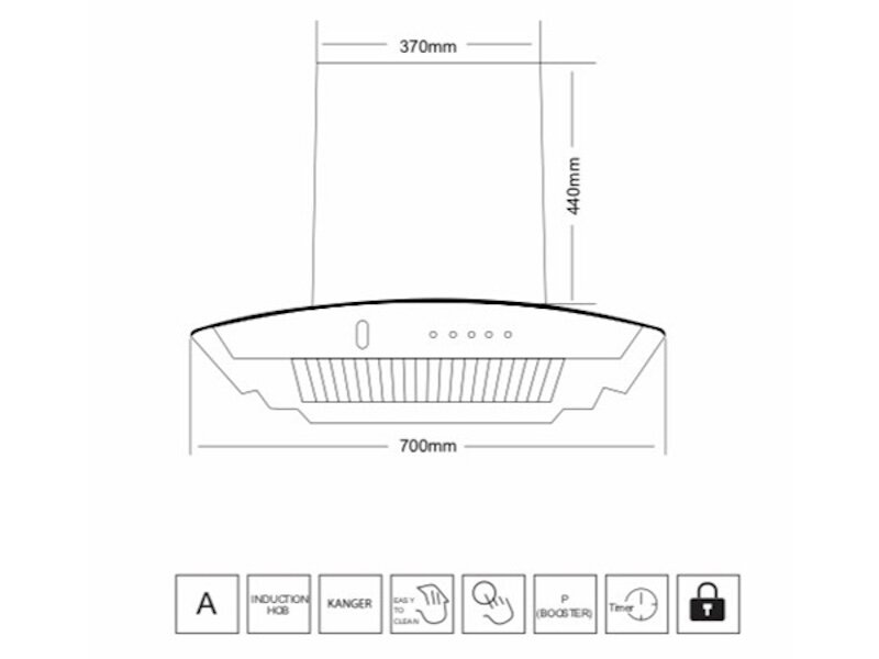 Máy hút mùi Fermi SH-002 hút sạch nhanh, bảo vệ sức khỏe gia đình