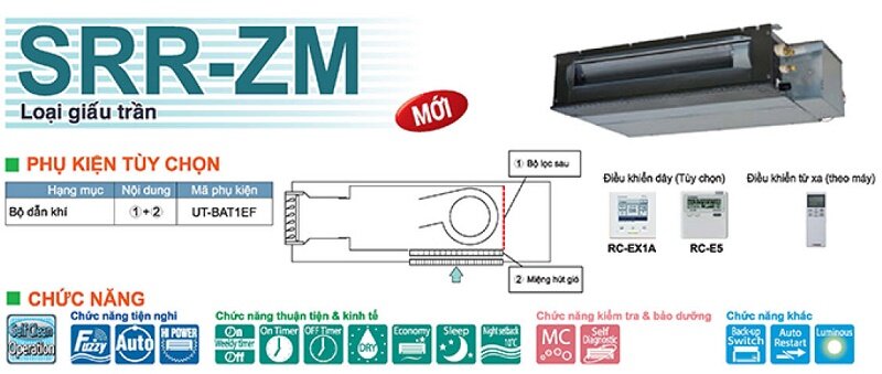 8 tính năng nổi bật của dàn lạnh multi điều hòa Mitsubishi Heavy SRR25ZM-S