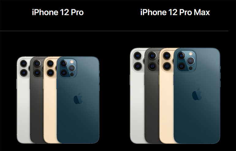 màu sắc trên iphone 12 pro