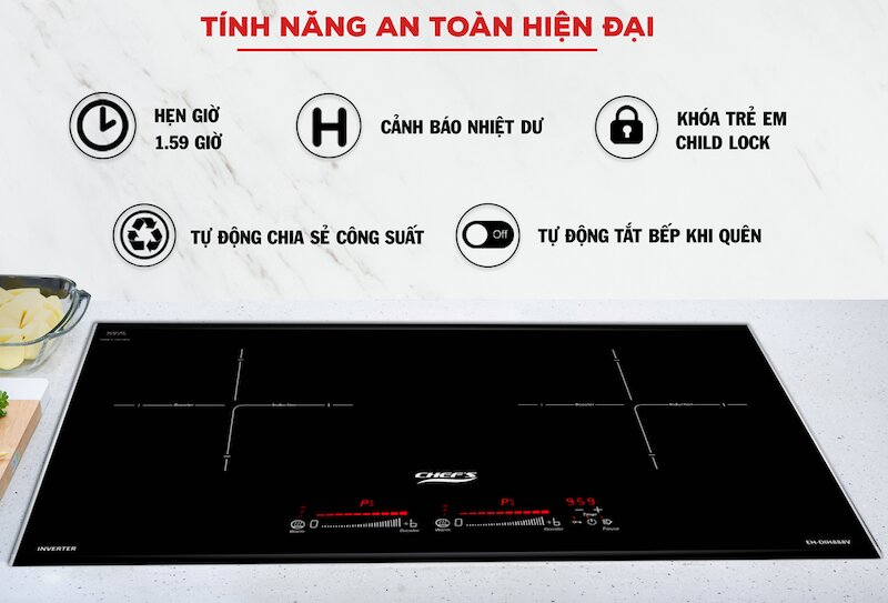 Bếp từ Chefs EH-DIH888V thiết kế hiện đại, tính năng thông minh