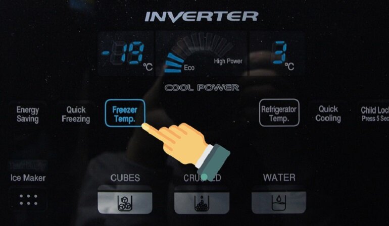 Cách điều chỉnh nhiệt độ ngăn đá trên tủ lạnh Hitachi 3 cánh FM800GPGV2 (GBK) 584 Lít
