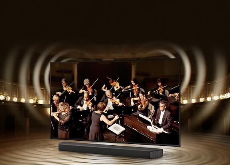 chất lượng âm thanh tivi Samsung 4K 50 inch UA50AU8000