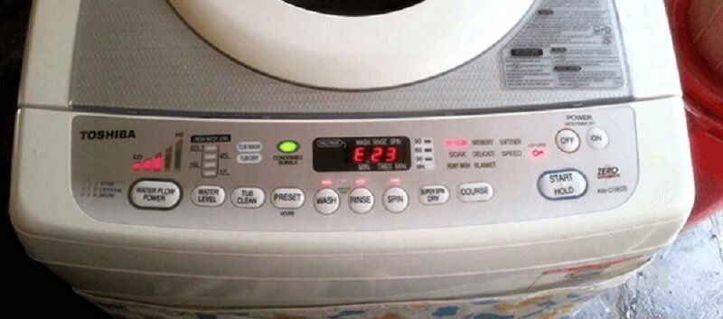 lỗi E23 máy giặt Toshiba