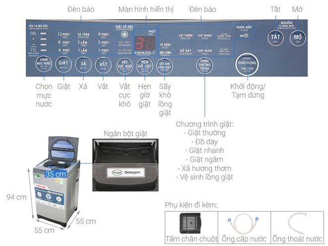 máy giặt Toshiba 8.2kg AW-J920LV SB