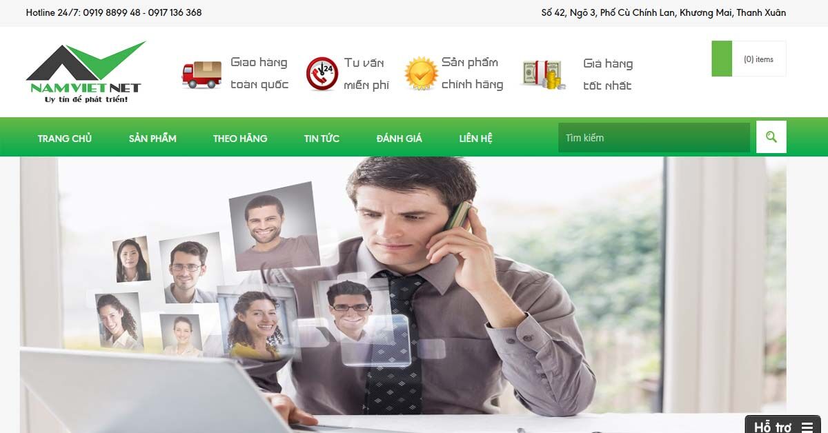 NamVietNet - chuyên cung cấp thiết bị, dịch vụ về lĩnh vực thông tin, viễn thông