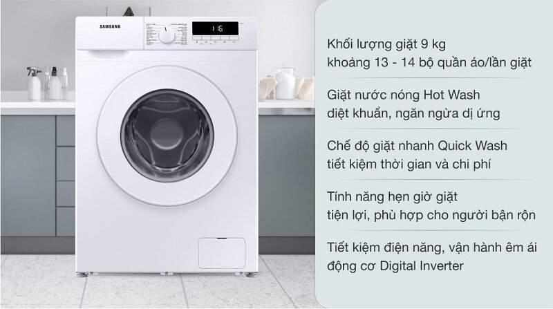 Máy giặt Samsung cửa ngang 9kg WW90T3040WW