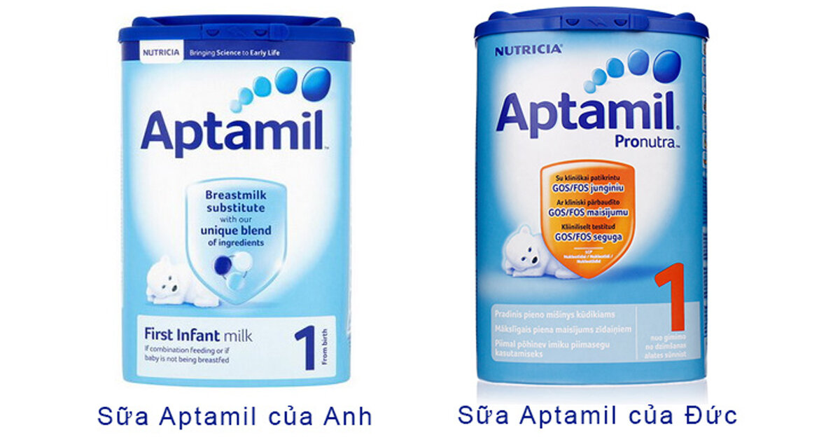 Nên mua sữa bột Aptamil của Anh hay của Đức ?