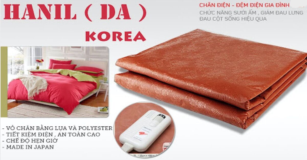 Những đặc điểm nổi bật của chăn điện Hàn Quốc Hanil