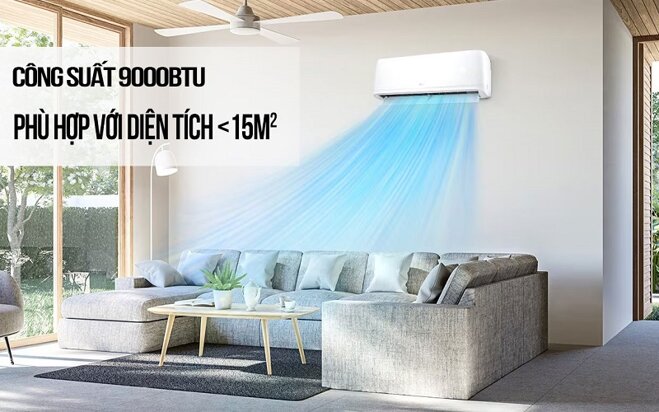 Dàn lạnh điều hòa LG K09CH có kiểu dáng hiện đại, sang trọng 